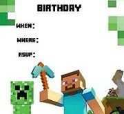14 The Best Birthday Invitation Template Minecraft PSD File with Birthday Invitation Template Minecraft