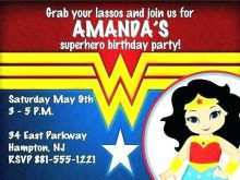 15 Creating Wonder Woman Birthday Invitation Template Free Maker for Wonder Woman Birthday Invitation Template Free