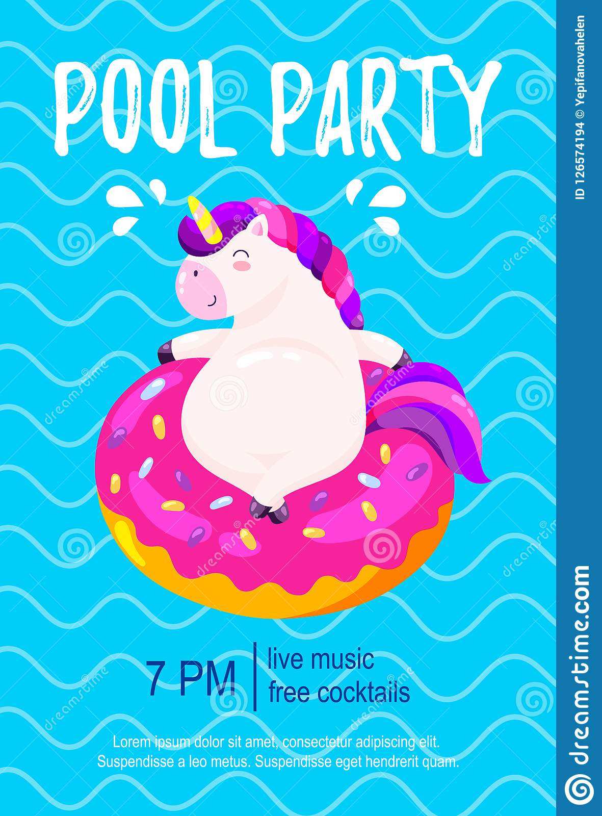 15 Free Unicorn Pool Party Invitation Template With Stunning Design By 