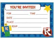 roblox birthday invitation template
