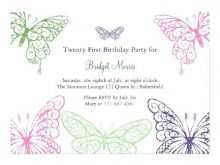 16 Adding Birthday Invitation Butterfly Template For Free by Birthday Invitation Butterfly Template