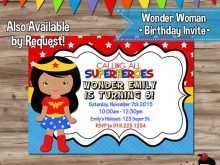 16 Best Wonder Woman Party Invitation Template in Word by Wonder Woman Party Invitation Template