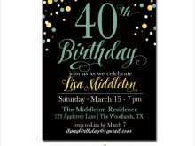 16 Creating 40 Year Birthday Invitation Template PSD File with 40 Year Birthday Invitation Template