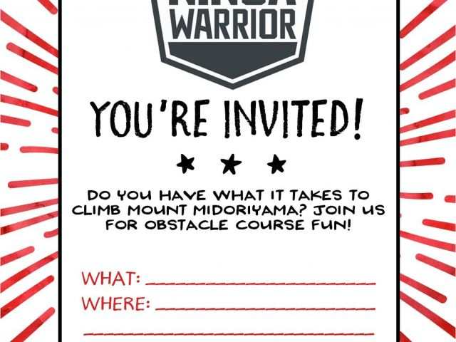 16 Creating Ninja Warrior Birthday Party Invitation Template Free in Word for Ninja Warrior Birthday Party Invitation Template Free