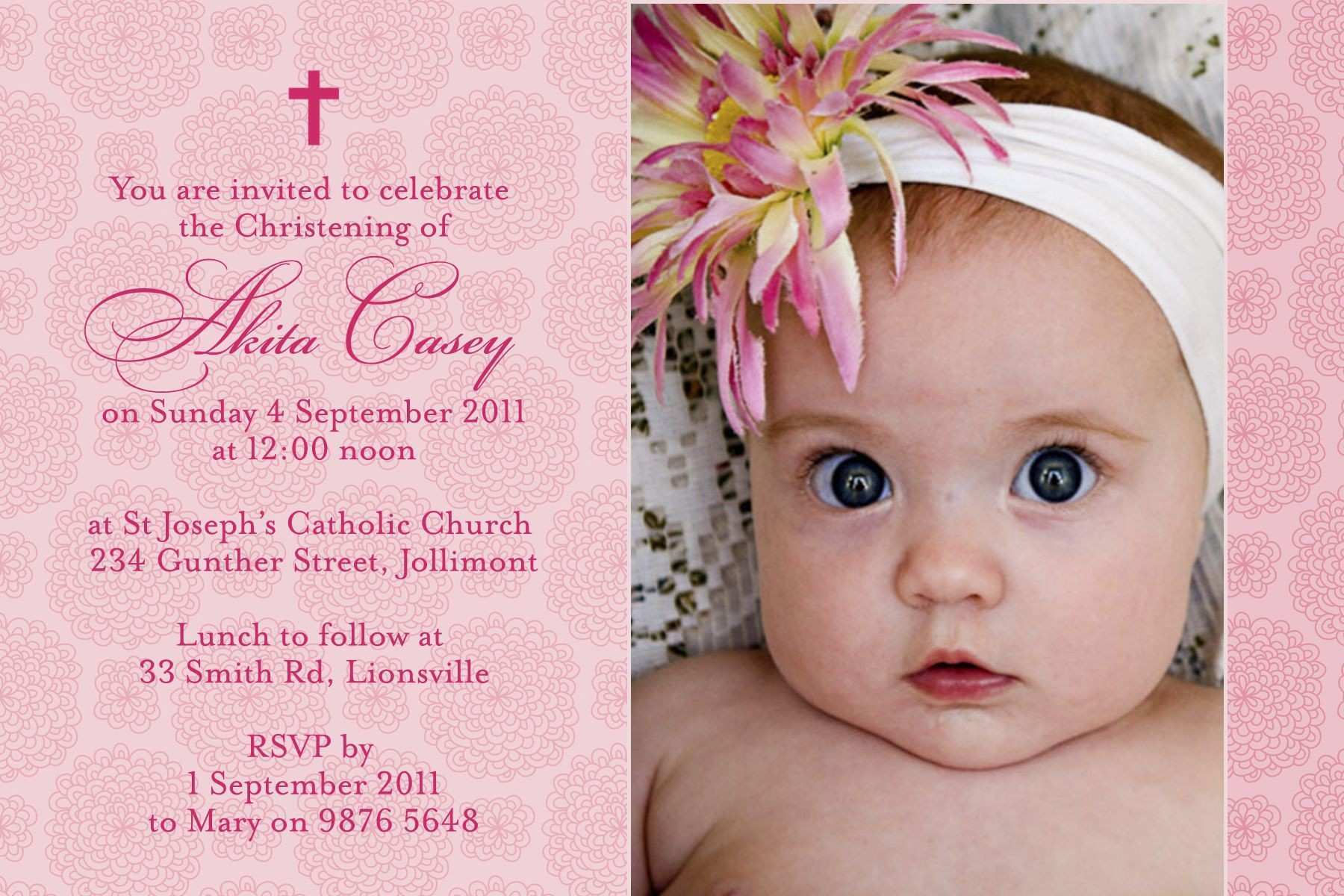 16 Customize Example Of Invitation Card For Christening in Photoshop for Example Of Invitation Card For Christening