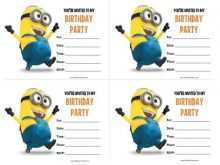 16 Free Minions Birthday Invitation Template For Free for Minions Birthday Invitation Template