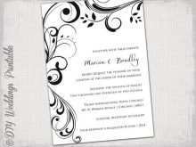 16 Free Printable Black And White Wedding Invitation Template PSD File with Black And White Wedding Invitation Template