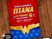 16 Free Wonder Woman Birthday Invitation Template Photo with Wonder Woman Birthday Invitation Template