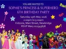 16 Online Princess And Superhero Party Invitation Template For Free with Princess And Superhero Party Invitation Template