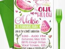 16 The Best One In A Melon Birthday Invitation Template Maker with One In A Melon Birthday Invitation Template
