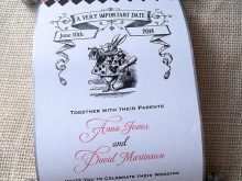 16 Visiting Alice In Wonderland Wedding Invitation Template for Ms Word by Alice In Wonderland Wedding Invitation Template