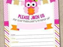 16 Visiting Owl Birthday Invitation Template Photo for Owl Birthday Invitation Template