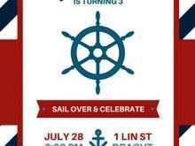 17 Blank Nautical Birthday Invitation Template Layouts by Nautical Birthday Invitation Template