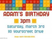 Birthday Invitation Template Lego