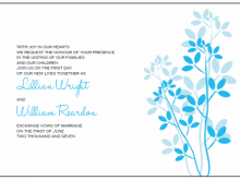 17 Report Wedding Invitation Template Blue in Word by Wedding Invitation Template Blue