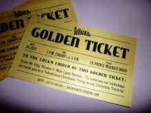 Golden Ticket Birthday Invitation Template
