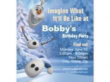 18 Format Olaf Birthday Invitation Template for Ms Word by Olaf Birthday Invitation Template