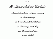18 Free Example Of Wedding Invitation With Reception Wording For Free for Example Of Wedding Invitation With Reception Wording