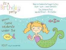 18 Visiting Mermaid Party Invitation Template in Photoshop by Mermaid Party Invitation Template