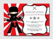 19 Best Ninja Birthday Invitation Template Free in Photoshop for Ninja Birthday Invitation Template Free