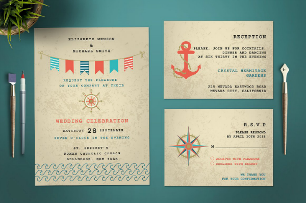 19 Blank Nautical Wedding Invitation Template Free Formating by Nautical Wedding Invitation Template Free