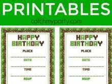 19 Creative Birthday Invitation Template Minecraft Layouts by Birthday Invitation Template Minecraft