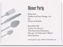Dinner Party Invitation Letter Template