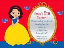 19 Free Printable Snow White Birthday Invitation Template Formating by Snow White Birthday Invitation Template