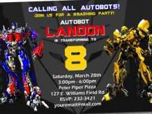 19 Free Printable Transformers Birthday Invitation Template Maker with Transformers Birthday Invitation Template