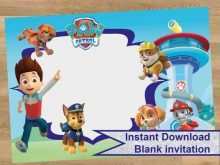 19 How To Create Paw Patrol Invitation Template Blank Free Now by Paw Patrol Invitation Template Blank Free