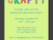 19 Standard Craft Party Invitation Template With Stunning Design with Craft Party Invitation Template