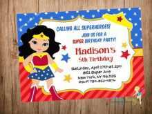 19 Standard Wonder Woman Party Invitation Template Now for Wonder Woman Party Invitation Template