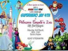 19 The Best Princess And Superhero Party Invitation Template for Ms Word for Princess And Superhero Party Invitation Template