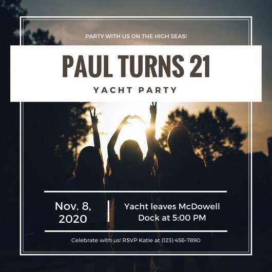 19 The Best Yacht Party Invitation Template Maker with Yacht Party Invitation Template