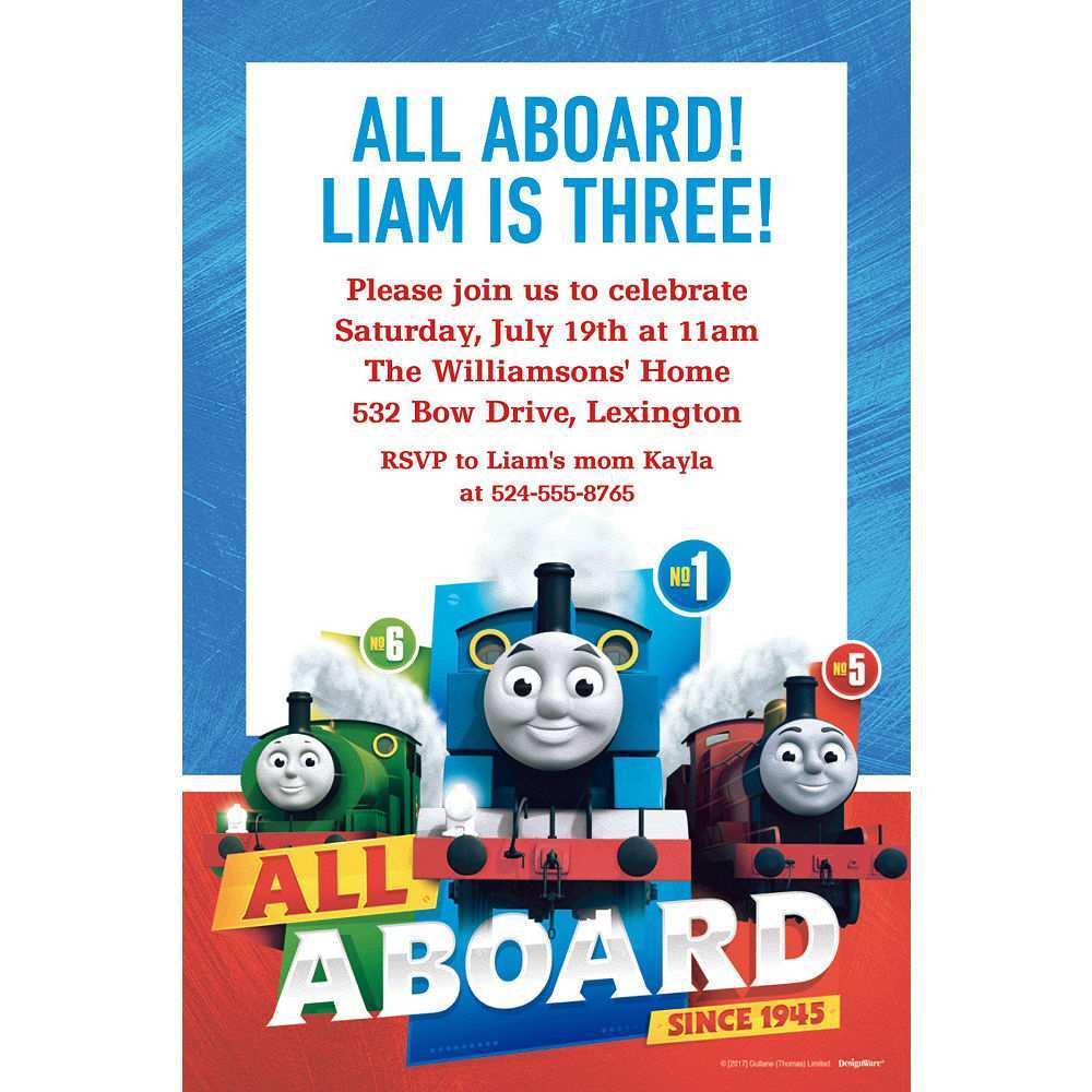 19 Visiting Thomas The Train Blank Invitation Template in Word by Thomas The Train Blank Invitation Template