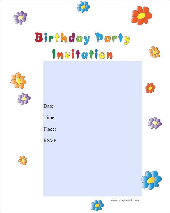 20 Creating One Page Birthday Invitation Template Layouts for One Page Birthday Invitation Template