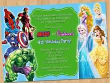 20 Creating Princess And Superhero Party Invitation Template in Photoshop for Princess And Superhero Party Invitation Template