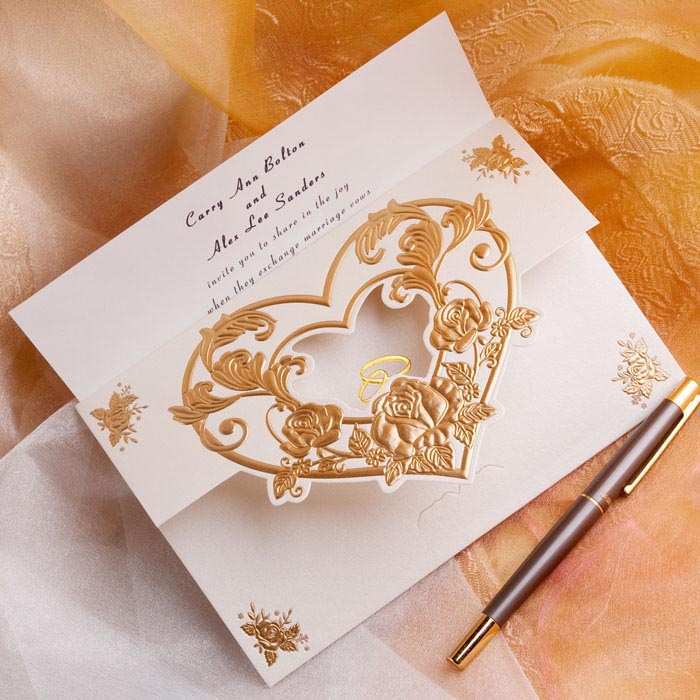 20 Creative Elegant Gold Wedding Invitation Template For Free for Elegant Gold Wedding Invitation Template
