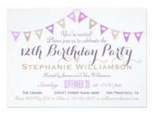 20 Free Printable Birthday Invitation Templates For 12 Year Old With Stunning Design with Birthday Invitation Templates For 12 Year Old