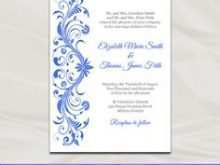 20 Online Wedding Invitation Template Royal Blue for Ms Word by Wedding Invitation Template Royal Blue