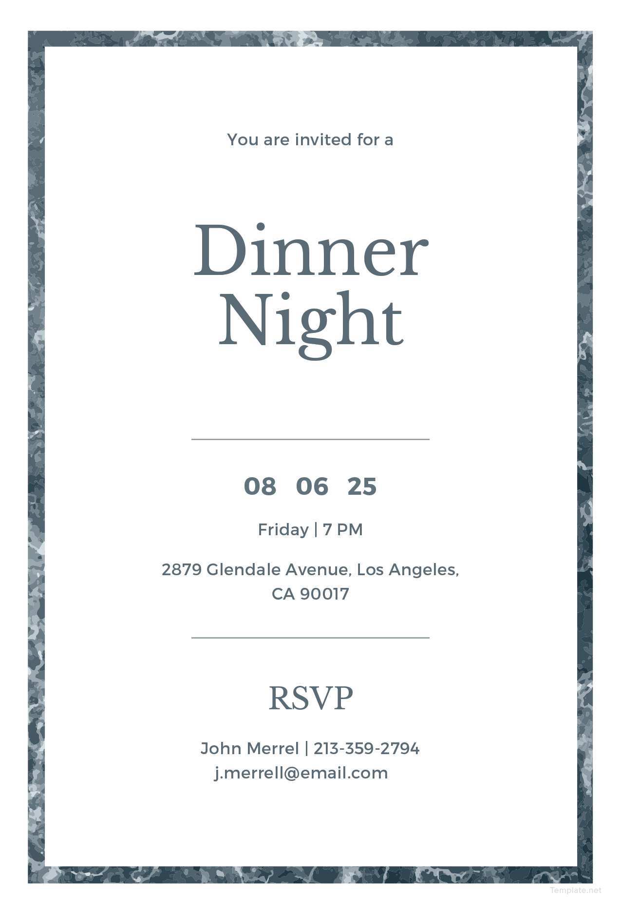 Formal Invitation Template For Dinner - Cards Design Templates