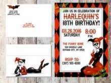 20 Printable Harley Quinn Birthday Invitation Template Formating by Harley Quinn Birthday Invitation Template