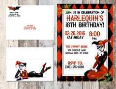 20 Printable Harley Quinn Birthday Invitation Template Formating by Harley Quinn Birthday Invitation Template