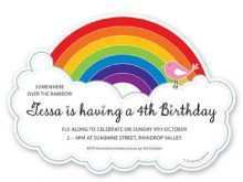 21 Best Rainbow Birthday Invitation Template Templates by Rainbow Birthday Invitation Template