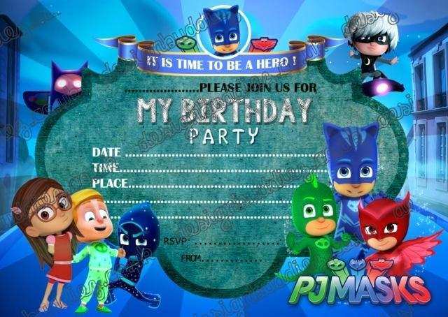 21 Creative Pj Mask Birthday Invitation Template Now with Pj Mask Birthday Invitation Template