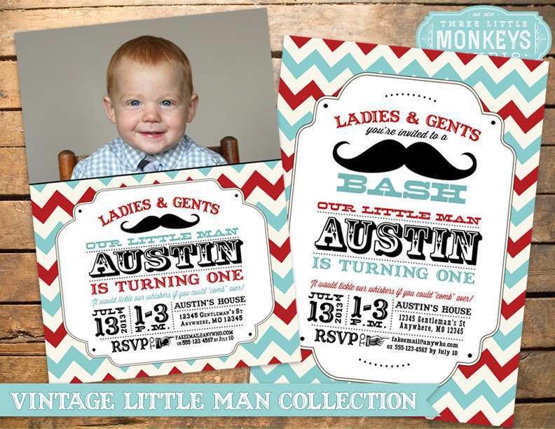 21 Customize Our Free Little Man Birthday Invitation Template Photo with Little Man Birthday Invitation Template