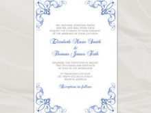 Royal Blue Wedding Invitation Template
