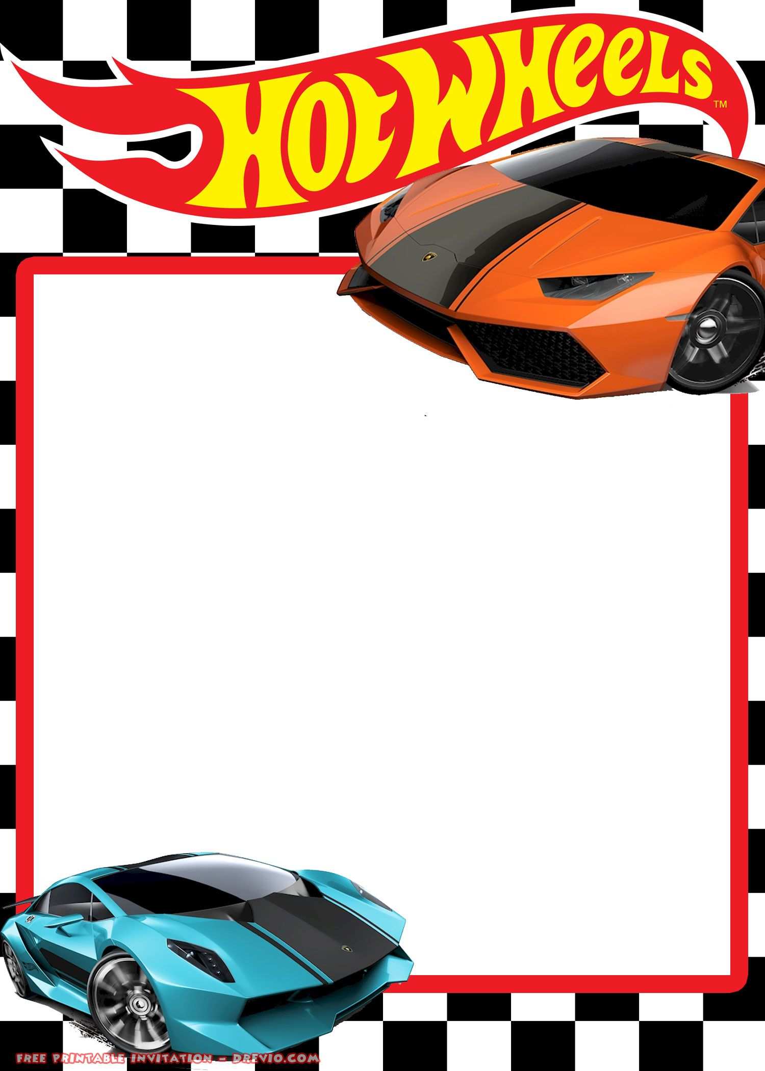 21 Online Hot Wheels Birthday Invitation Template Free With Stunning Design by Hot Wheels Birthday Invitation Template Free