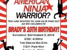 21 Printable Ninja Warrior Birthday Invitation Template Free Layouts with Ninja Warrior Birthday Invitation Template Free