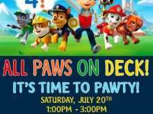 22 Adding Paw Patrol Party Invitation Template PSD File with Paw Patrol Party Invitation Template
